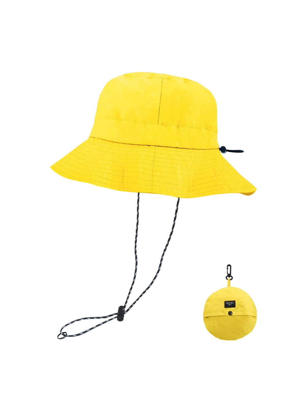 Sun Bucket Hats for Woman Men Lightweight Sun Hat | Pure Yellow | Size OS